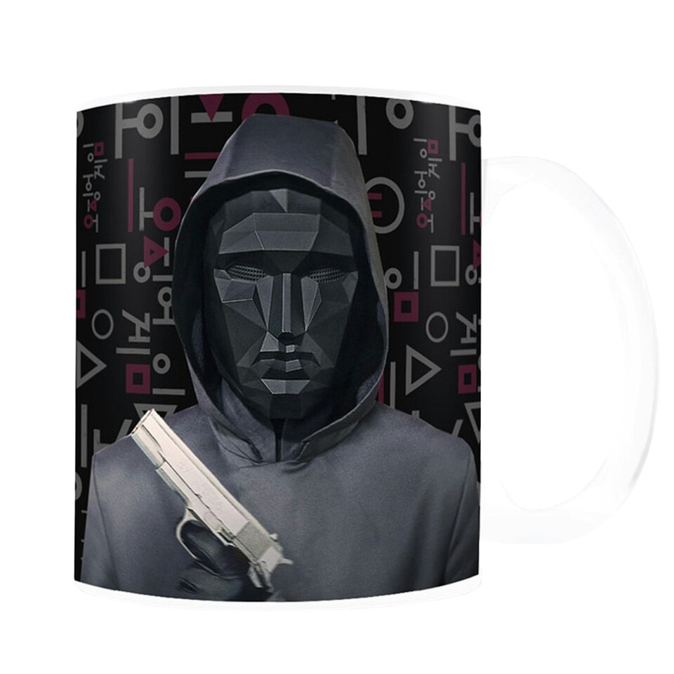 Squid Game Mask Mug - Black - One Size