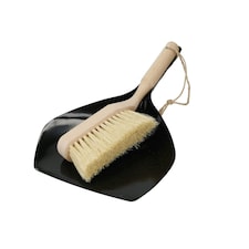 Natural Elements Beechwood Dustpan and Brush Grey