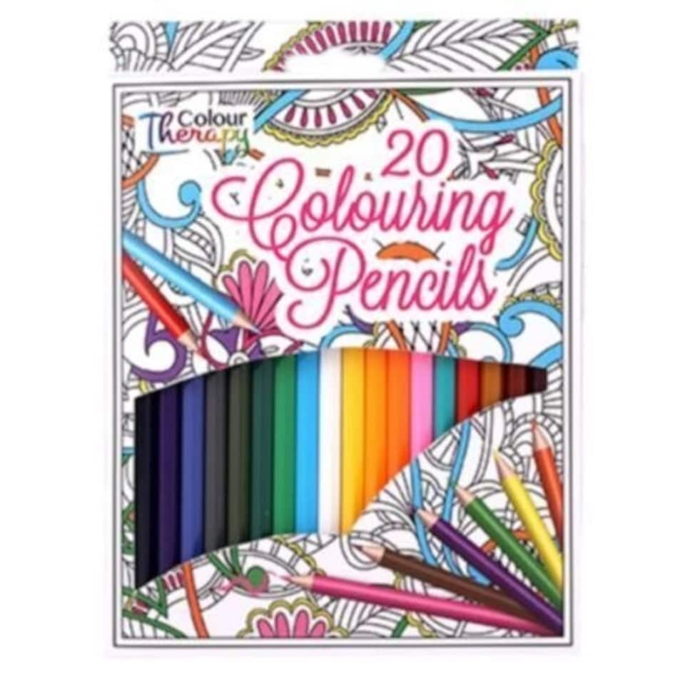 image 1 of Pack of 20 Full Size Colouring Pencils by Colour Therapy