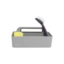 CALITEK Cleaning Caddy with Gripped Handle for Organised Cleaning Products Grey