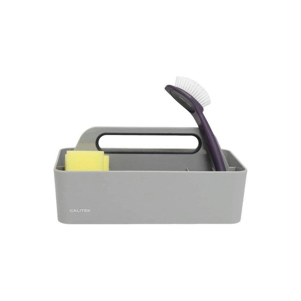 image 1 of CALITEK Cleaning Caddy with Gripped Handle for Organised Cleaning Products Grey