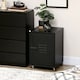 image 8 of HOMCOM Rolling Metal Filing Cabinet, Industrial Mobile Storage Cabinet with Adjustable Shelf and Wheels for Home Office Living Room, Black