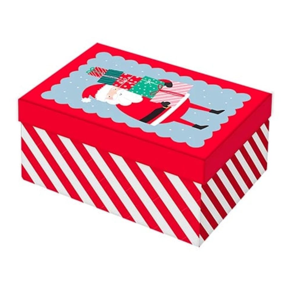 Santa Claus Christmas Rectangle Gift Box 22cm