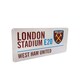 image 2 of West Ham United FC Official Metal Street Sign - Claret/Blue - One Size