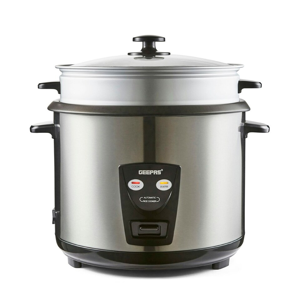 image 1 of GEEPAS 2.8L Rice Cooker Non Stick Pot Steamer 1000W Silver