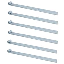 HD Strap Tailgate Straight Hinge for 12.5mm Pins 460mm Long Zinc Plated 6pc Silver