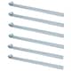 image 1 of HD Strap Tailgate Straight Hinge for 12.5mm Pins 460mm Long Zinc Plated 6pc Silver