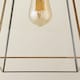 image 6 of ValueLights Susie Pair of Glass Pendant Lantern Gold Lamp Shades | Gold