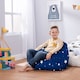 image 2 of Kids Starry Skies Bean Bag Chair Navy Blue Childrens Bean Bags | Blue | Navy Blue | 1