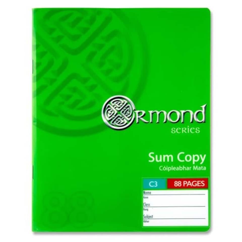 image 1 of 88 Pages C3 Durable Cover Sum Copy Exercise Book by Ormond