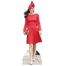 Kate Middleton In Red Dress Lifesize Cardboard Cutout - 189cm