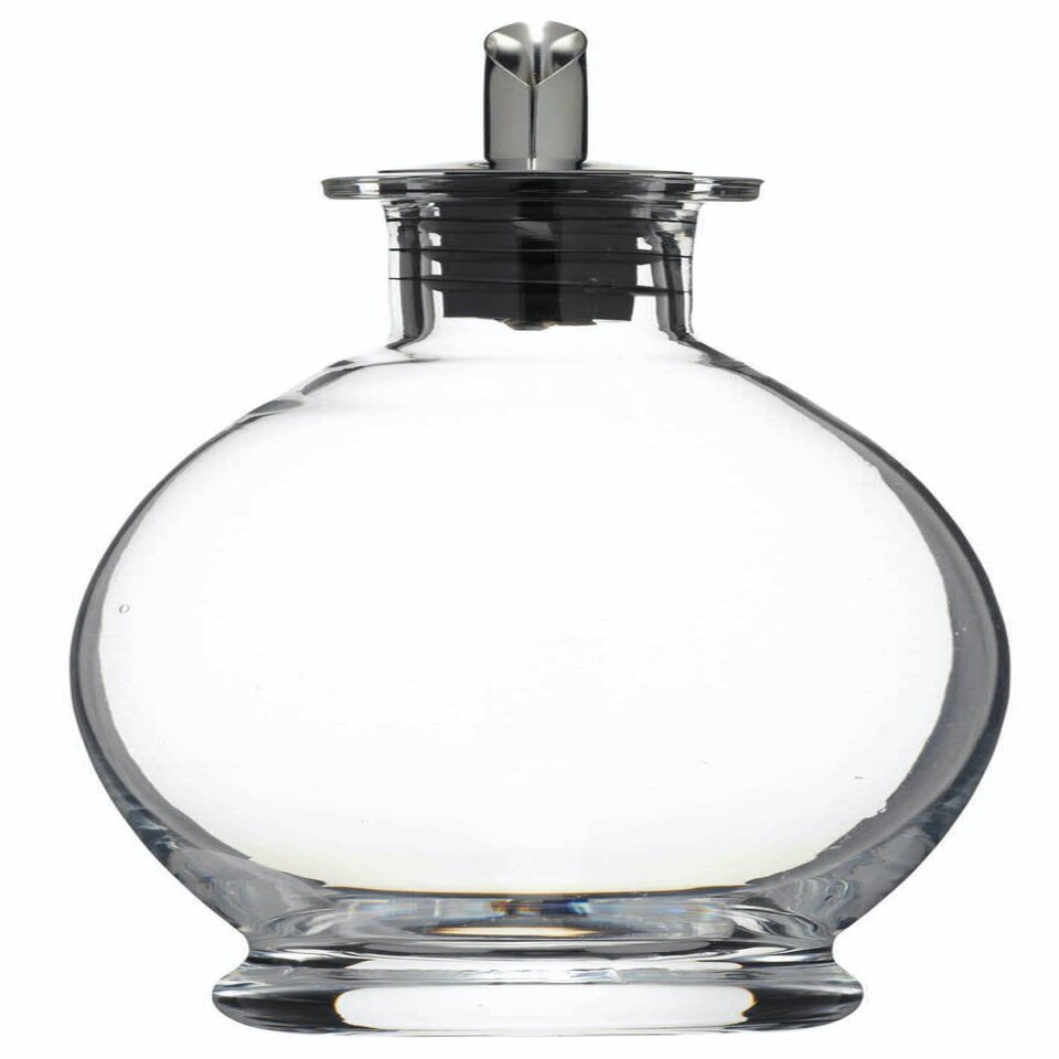 image 1 of KitchenCraft Oil Bottle Clear Glass Bellied 400ml