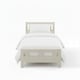 image 1 of Flannelette Cotton Cot Bed Duvet Cover Set Brushed Warm Bedding Set | White | Toddler