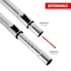 image 3 of SPARES2GO Vacuum Cleaner Adjustable Telescopic Tube Extension Rod Wand Pipe (35mm) Silver