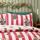 image 3 of Catherine Lansfield Christmas Stripe Reversible Duvet Cover Set Red Red | Super King