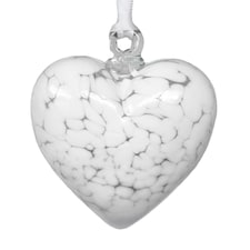 Milford Friendship Glass Heart Small WHITE DE