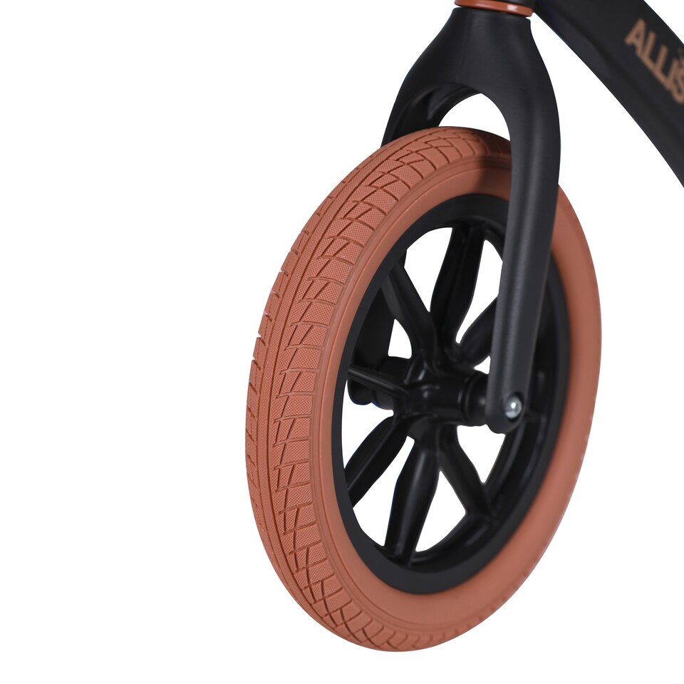 image 1 of Allis Lumi Balance Bike for 2 Year Olds with Basket & Bell - Black | Black | 12" Balance Bike | 1