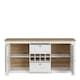 image 2 of Celesto 2 Door 2 Drawer Sideboard with Wine Rack in White and Oak