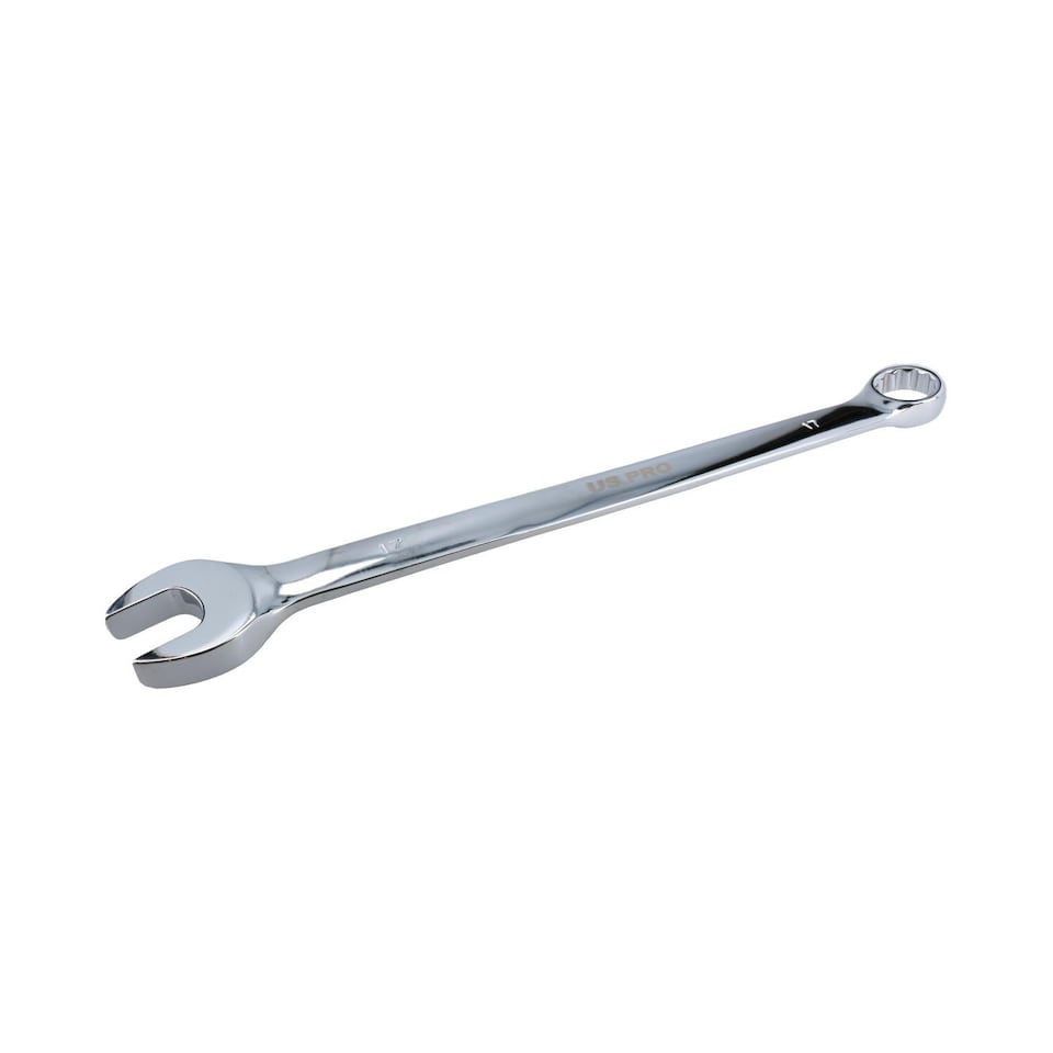 image 1 of 17mm Extra Long Metric Combination Spanner Wrench 260mm Chrome Vanadium Steel