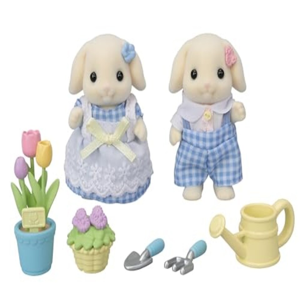 Sylvanian Families - Blossom Gardening Set - Flora Rabbit Sister & Brother /Toys - Sylvanian Families
