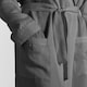 image 1 of Martex Linen Bathrobe Medium Charcoal