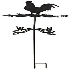 Metal Rooster Weathervane Garden Brown