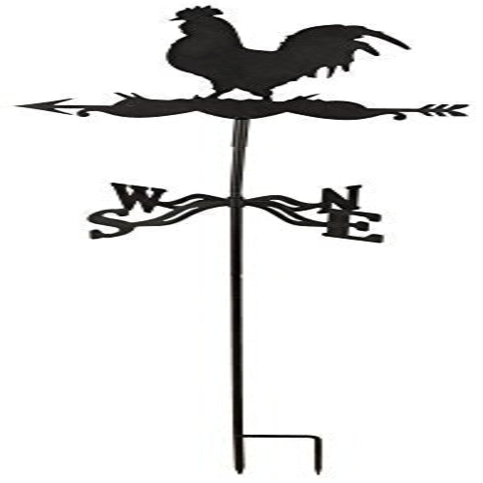 Metal Rooster Weathervane Garden Brown