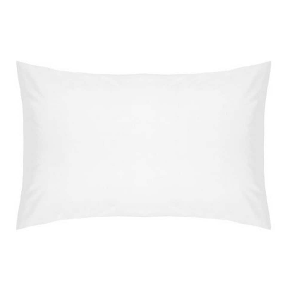 image 1 of Belledorm Cotton Percale Housewife Pillowcase Pair - White - One Size