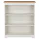 image 2 of Colorado Low Wide Bookcase - MDF/MDP - 80 x 21.5 x 100 cm - Soft White/Oak | White