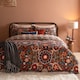image 1 of Furn Kinfolk Printed Reversible Duvet Cover Set | Blue | Denim Blue | Super King