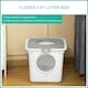 image 3 of PawHut Cat Litter Tray Pet Litter Box w/ Front Entrance, Top Exit, Scoop - White