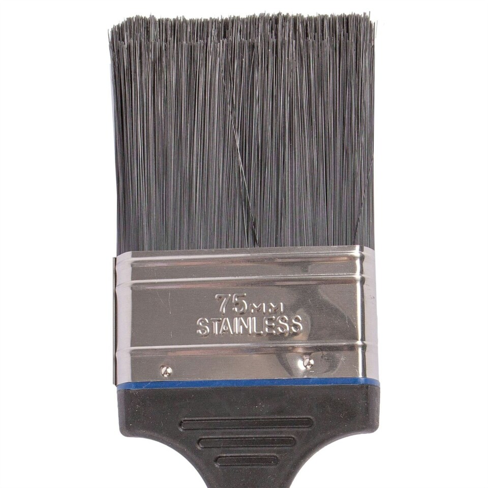 image 1 of Pro User No Bristle Loss Plastic DIY Paint Brush - 7.5cm - Black