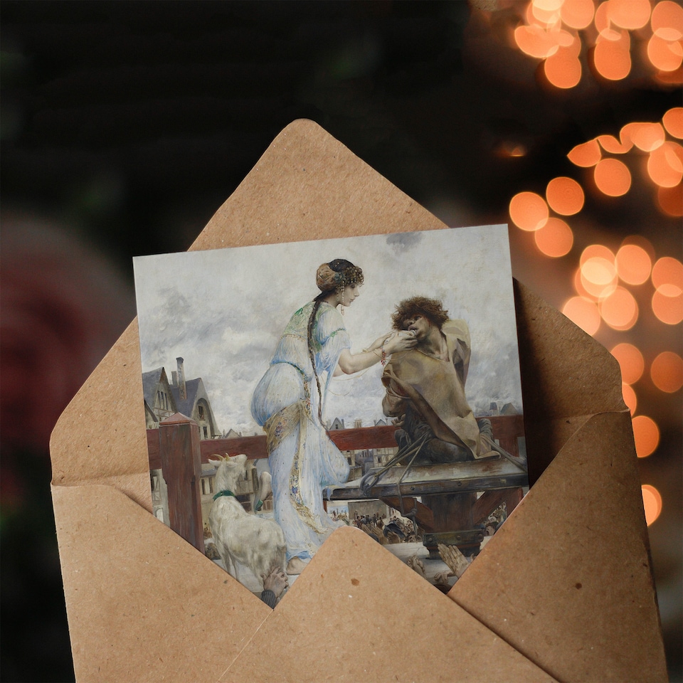 image 1 of Luc Olivier Merson A Tear For a Drop of Water Art Greeting Card