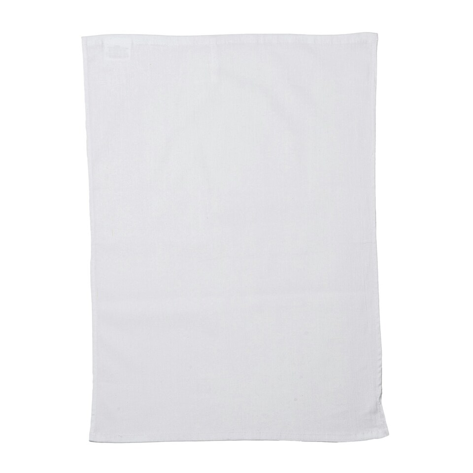 Towel City Plain Tea Towel - White - One Size