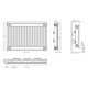 image 3 of 400mm (H) x 1200mm (W) - Type 22 Radiator - Double Panel - Double Convector - White Enamel (RAL 9016) - (0.4m x 1.2m) (16" x 47")