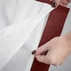 image 5 of Velvet Chenille Thermal Fleece Lined Single Ring Top Door Curtain - 137cm x 213cm - Red
