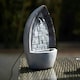 image 4 of Primrose Tabletop Gothic Arch Water Feature Cascade Fountain with Lights 36cm