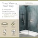 image 2 of 8mm Glass Wetroom Screen and Return Chrome and Tray 1700 x 700mm | Silver | Chrome