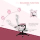 image 5 of Vinsetto Computer Gaming Chair, Racing Desk Chair with Lumbar Support and Footrest, PU Leather Gamer Chair with Headrest and Swivel Wheels for Home, Pink