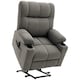 image 1 of HOMCOM Power Lift Chair Recliner for Elderly, Velvet-touch Fabric Electric Riser and Recliner Chair for Living Room with Remote Control, Side Pockets, Cup Holders, Grey | Grey | Grey