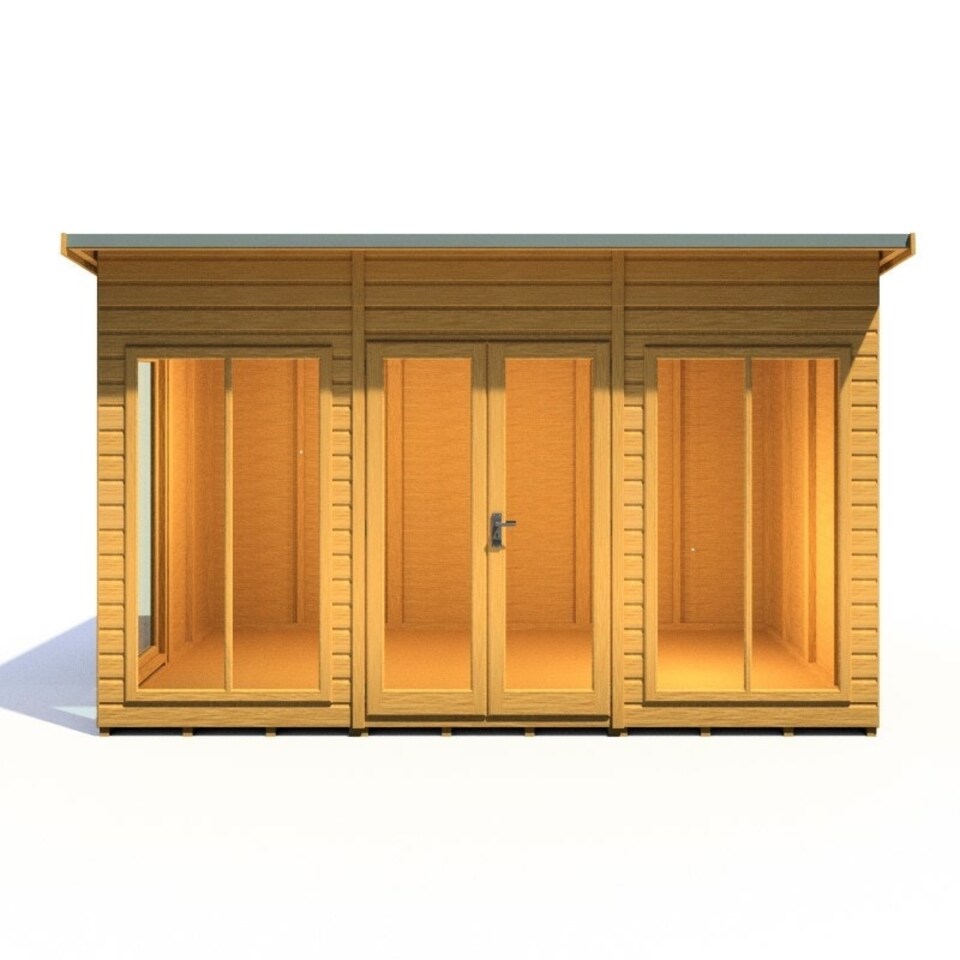 image 1 of Lela 12x8 Summerhouse - L282.1 x W371.4 x H227.5 cm Brown
