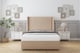 image 1 of Sloomy Devonshire Pebble Plush Divan Bed With Mattress 2 Drawers Footend With 54" Wingback Headboard 4'6 Double | Brown | Pebble | Double | 1