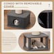 image 5 of PawHut 96cm Multi-level Cat Tree with Scratch Post Removable Cover, Grey