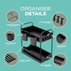 image 4 of DMD 2 Pack Under Sink Storage Kitchen Organiser with Pull Out Shelf Black