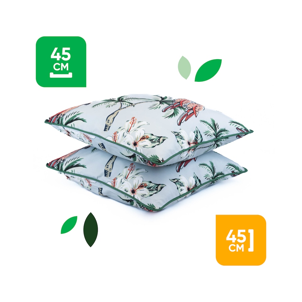 image 1 of Gardenwize Pink Parrot Scatter Cushions Outdoor (Pair