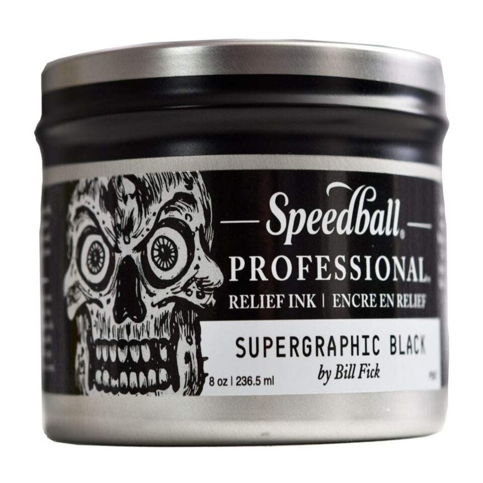 8oz Professional Relief Ink Supergraphic Black Black
