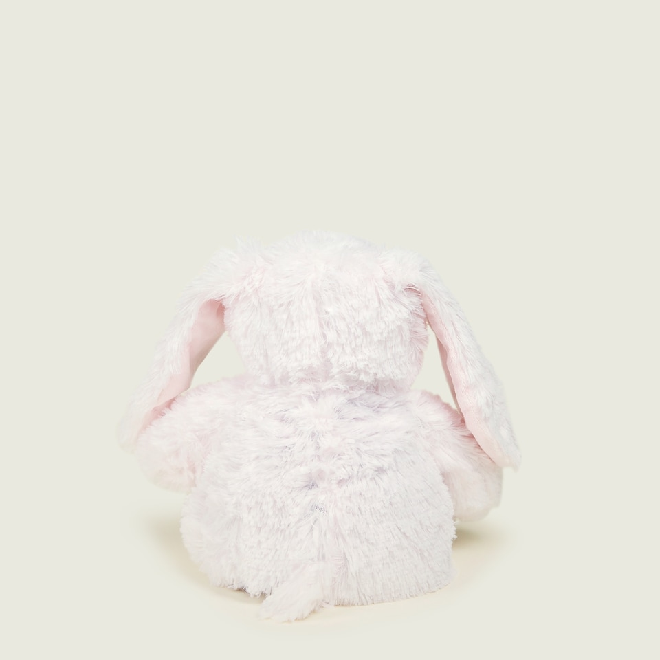 image 1 of Warmies Plush Pink Bunny Microwavable, French Lavender Scent Weighted Teddy, Hot or Cold Toy for Relaxation and Warm Relief