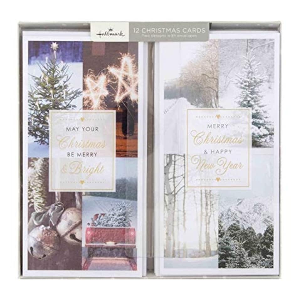 image 1 of Hallmark Christmas Boxed Cards"Festive Moment" - 12 Cards, 2 Designs
