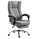 image 1 of Vinsetto Office Chair, Microfibre Reclining Computer Desk Chair with Footrest and Adjustable Height, Swivel Wheels for Home Office, Grey