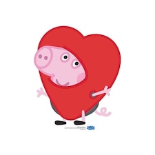 George Pig Heart Peppa Pig Star Mini Cardboard Cutout 67cm